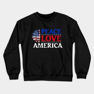 Peace Love America Crewneck Sweatshirt